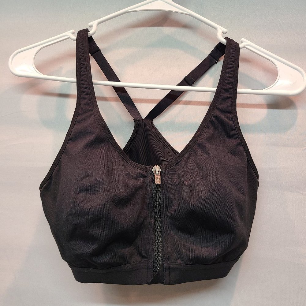 Victorias Secret Bra 32C Black Knockout Victoria Sport Front Close